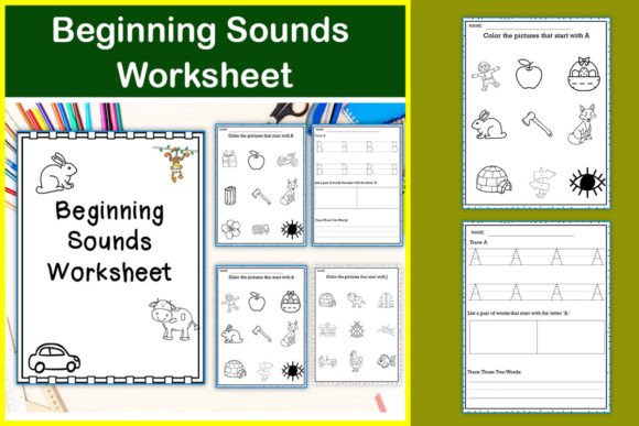ABC: Beginning Sounds Trace & Color for PreK: A Complete Classroom Resource