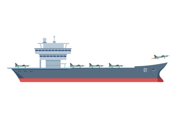 Aircraft Carrier Color Icon: A Bold Symbol of Strength