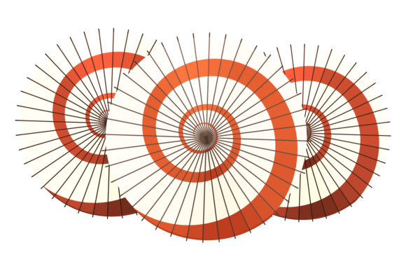 Asian Sunshade Umbrella Top View Color: A Design Asset with Cultural Flair