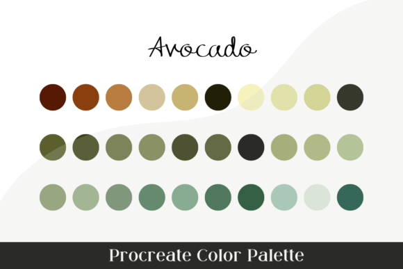Avocado - Procreate Color Palette: A Digital Designer's Secret Weapon