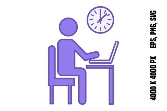Color Icon Work in the Office: A Dynamic Type for Modern Brands