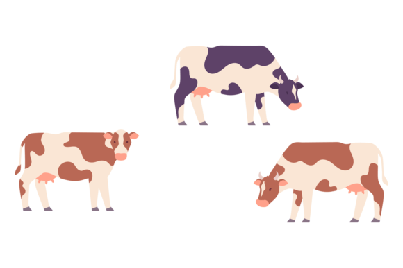 Cows Color Icon: A Farm Livestock Design Essential