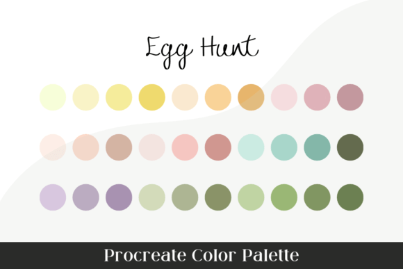Egg Hunt Procreate Color Palette: Spring's Vibrant Digital Toolkit