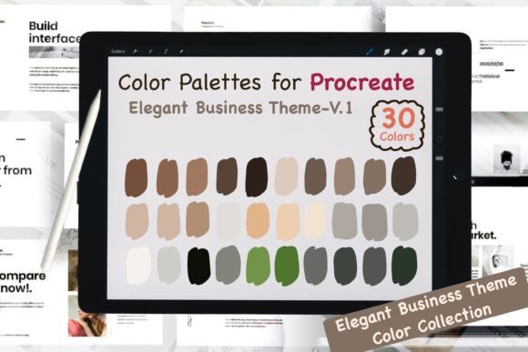 Elevate Your Artwork with Procreate Color Palettes-Elegant Biz V.1