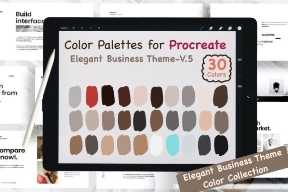 Elevate Your Brand with Procreate Color Palettes-Elegant Biz V.5