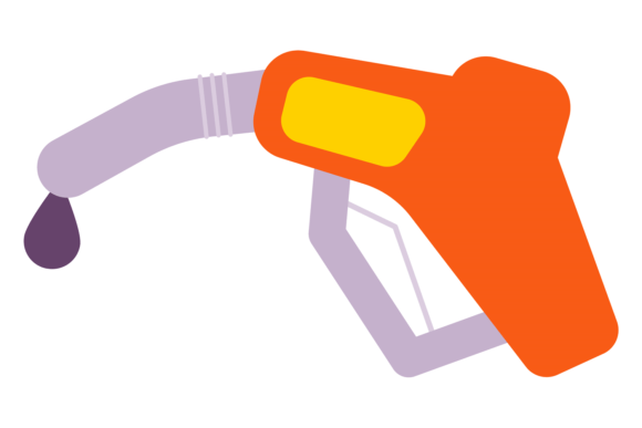 Gas Station Fuel Pump Gun Color Icon: Industrial Edge in Design