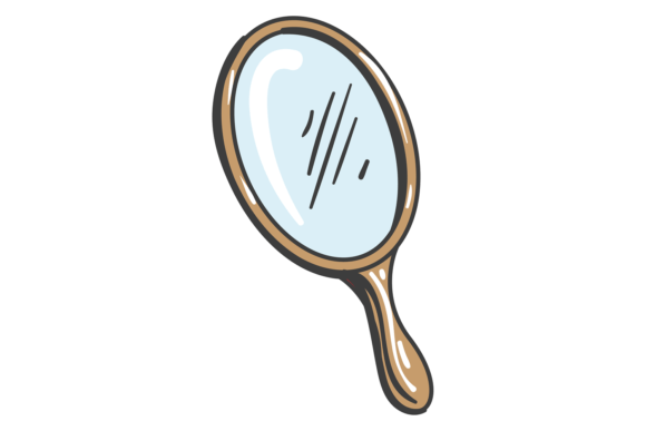 Hand Mirror Color Drawing: A Beauty Salon Icon for Every Project