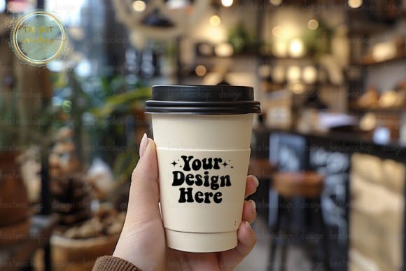 Holding a White Solid Color Paper Cup: Your Design Foundation