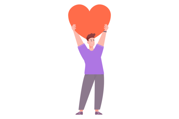 Human Compassion Color Icon: A Positive Relationship Character