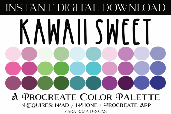 Kawaii Sweet Procreate Color Palette: A Designer's Guide