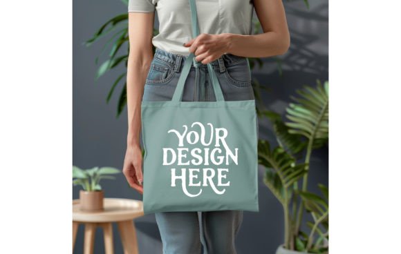 Tote Bag,Blue Spruce Color Mockup 11: Your Design Catalyst
