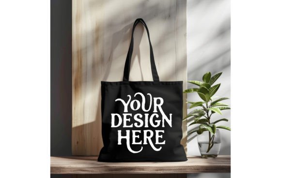 Tote Bag, color Black Mockup 3: A Premium Design Asset