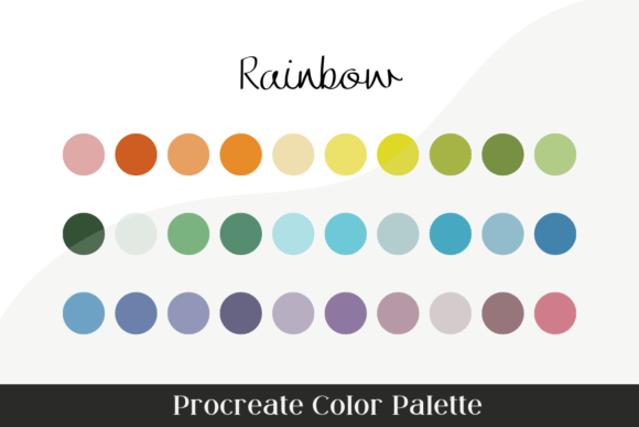 Unleash Your Creative Spectrum with the Rainbow Procreate Palette