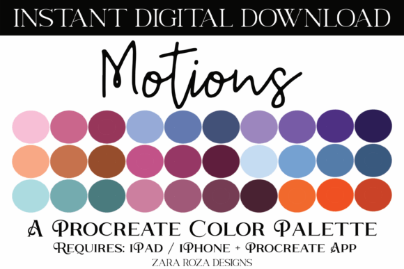 Unlock Vibrant Art: The Motions Procreate Color Palette