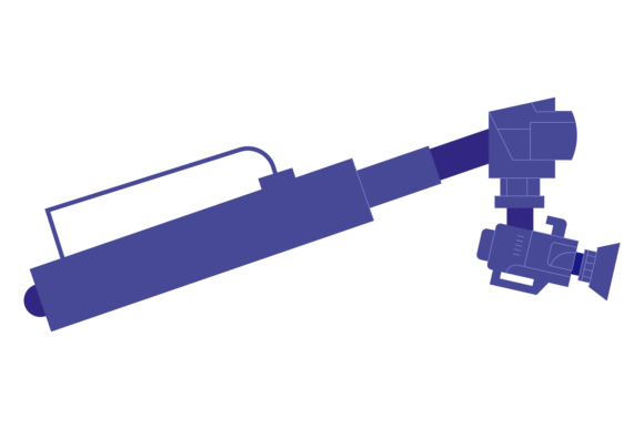 Visualizing Cinematic Motion: The Movie Camera Crane Color Icon