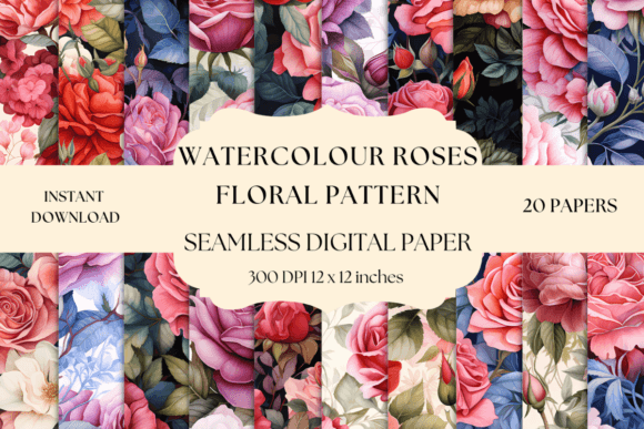 Watercolour Roses Floral Pattern: Your New Go-To Design Asset
